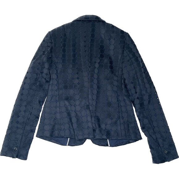 Banana Republic Classic Fit Eyelet Dot Blazer in Navy 0 XS - Picture 3 of 10